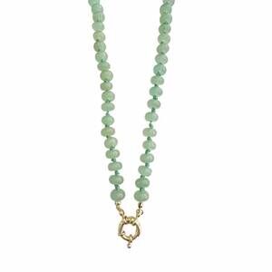NEW GEMELLI women's bria stone necklace in green agate